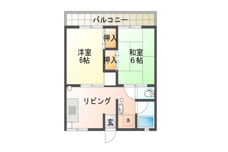 【間取り】香川県観音寺市ウィークリーマンションの間取です。香川県観音寺市人気格安マンスリーマンション★【格安】