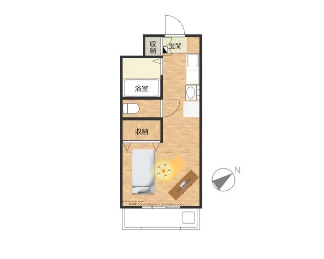 バルコニー付き　日当たり良好のお部屋！　収納スペースあり　バストイレ別が人気が高いお部屋となっております。