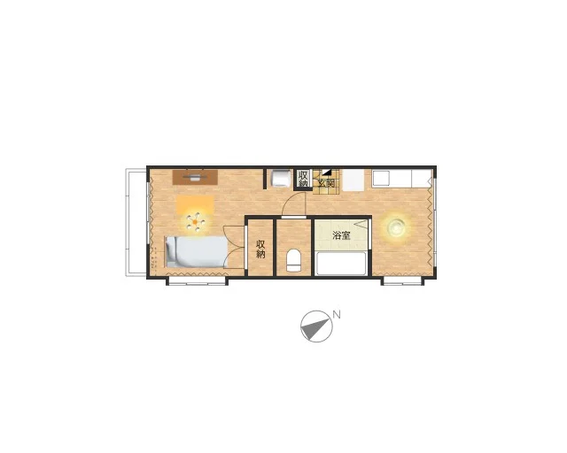 バストイレ別で　バルコニーもある物件！　収納スペースありで一人暮らしには十分な広さのお部屋です。