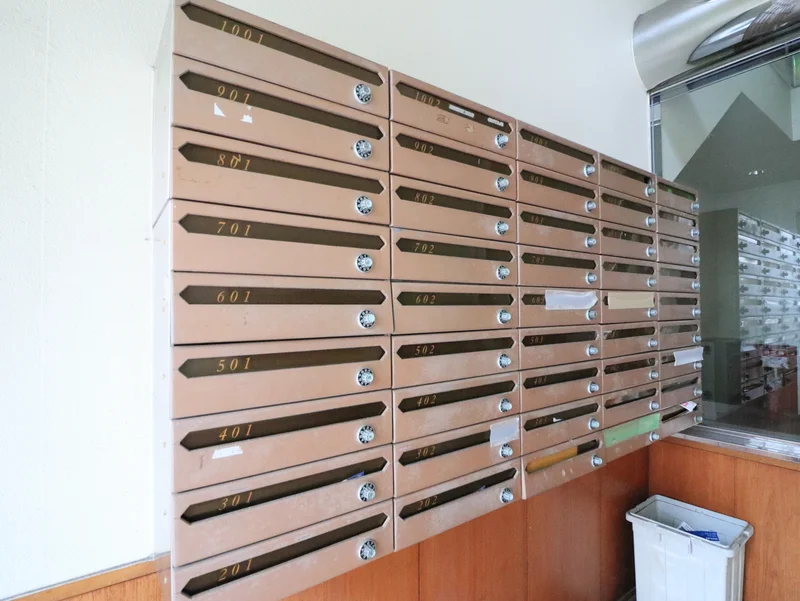 集合ポスト　郵便物の受け取りも可能で便利です！