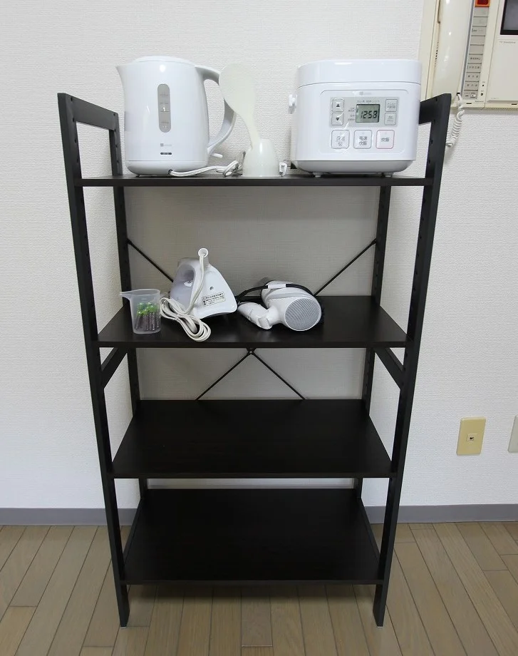 ※炊飯器・鍋フライパン・掃除機・アイロン・空気清浄機・HDD・ブルーレイレコーダーは現在設置しておりません。