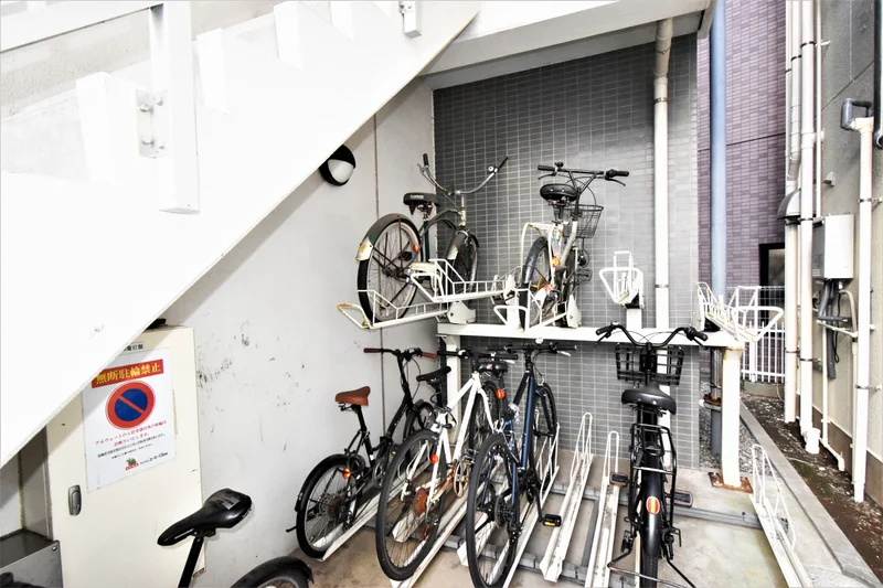 駐輪場があり　自転車利用　申請にて確認