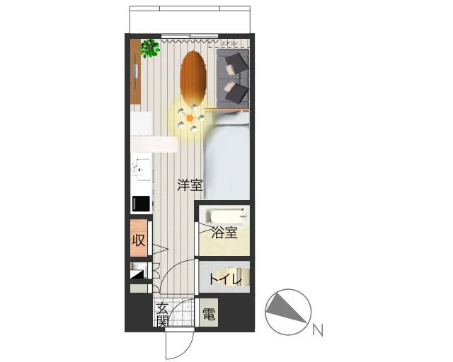 バルコニーありのバストイレ別物件！