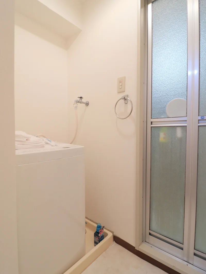 洗濯機あり！　コインランドリーに行かなくても洗濯できて便利です。