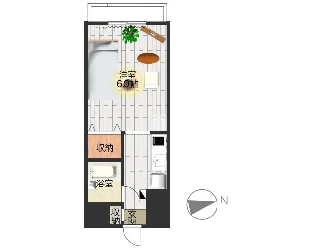 バルコニーありで　1口IH付き！