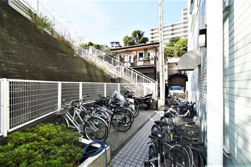 自転車駐輪可能！