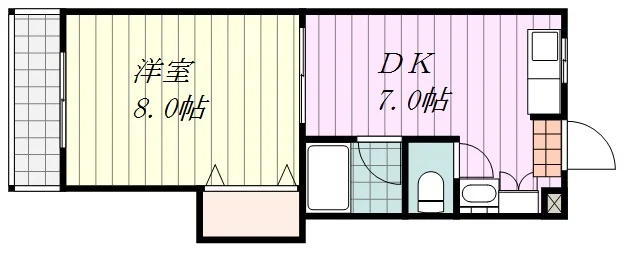 １Kのお部屋です☆☆３階で日当たりも抜群のお部屋ですのでごゆっくりおくつろぎいただけるかと思います☆