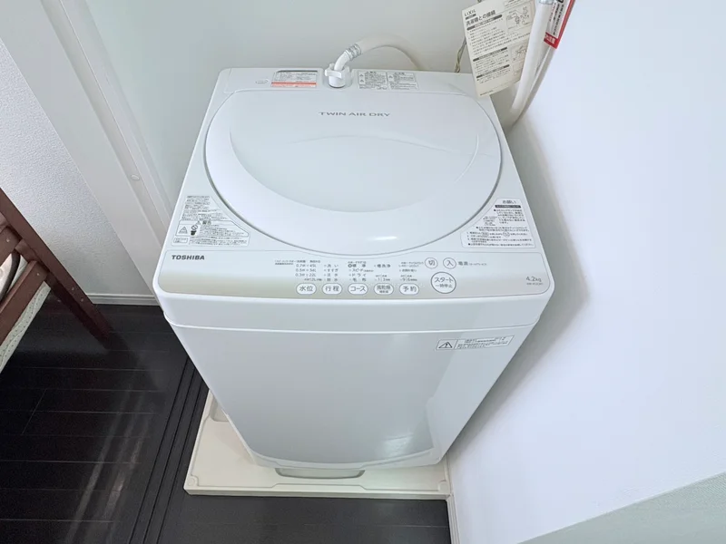 洗濯機は室内に設置しております♪入居後すぐにご利用が可能です(^^♪タオル1式分もご用意しております☆彡