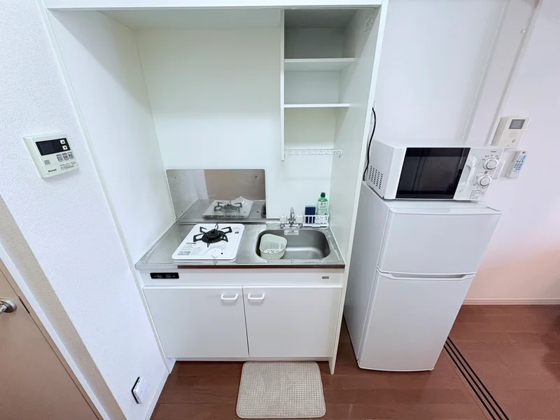 １口コンロ付♪スーパーで食材を買ってきたらすぐにお料理に取り掛かれます！