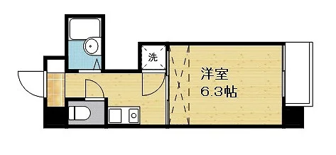 １Kのお部屋です☆☆５階で日当たりも抜群のお部屋ですのでごゆっくりおくつろぎいただけるかと思います☆