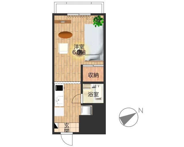 バルコニーありで洗濯ものも干して頂けます！