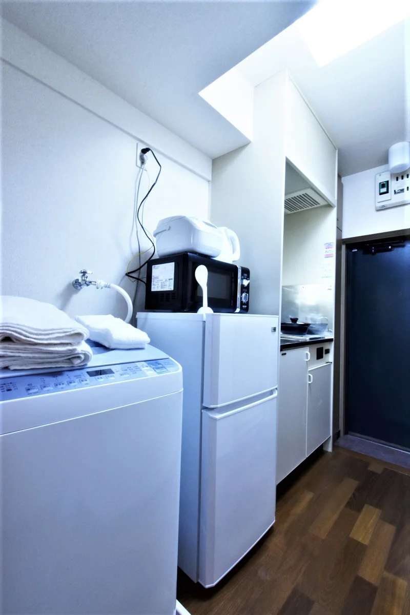 洗濯機がございますので、洗濯洗剤を使い　洗濯もしっかりできます！