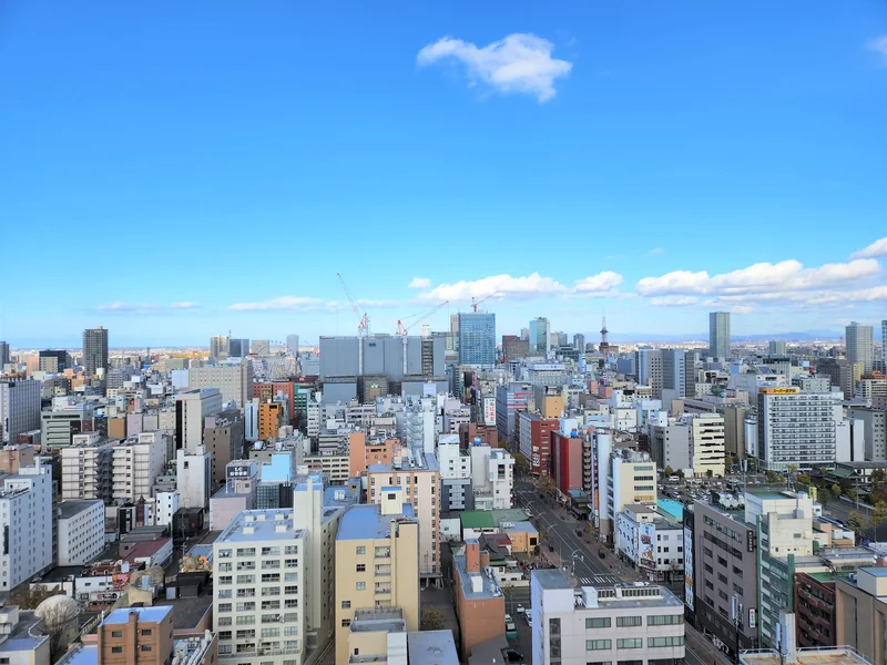 （お部屋からの眺望イメージ）リピーター多数！人気の札幌市街地の眺望です　※階数、号室により見え方は異なります。