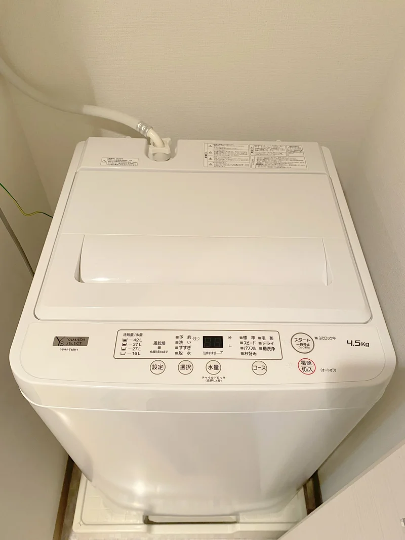 安心の洗濯機付き♪