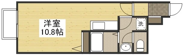 【間取図】大人気の1Rタイプ岐阜県各務ヶ原市ウィークリーマンション♪広々使えて岐阜県各務ヶ原市人気格安マンスリーマンション★
