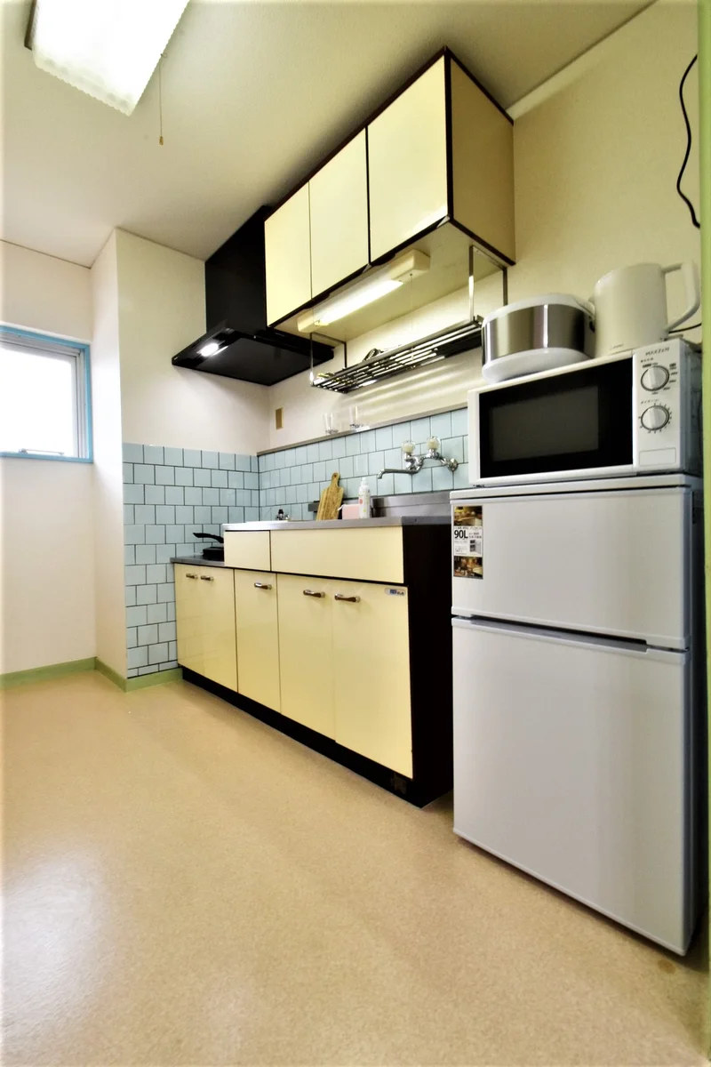 調理器具や食器類などもあり　手料理も可能！　長期滞在でも健康面に考慮できます！