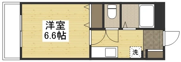 【間取図】大人気の1Kタイプ岐阜県本巣郡ウィークリーマンション♪広々使えて岐阜県本巣郡人気格安マンスリーマンション★