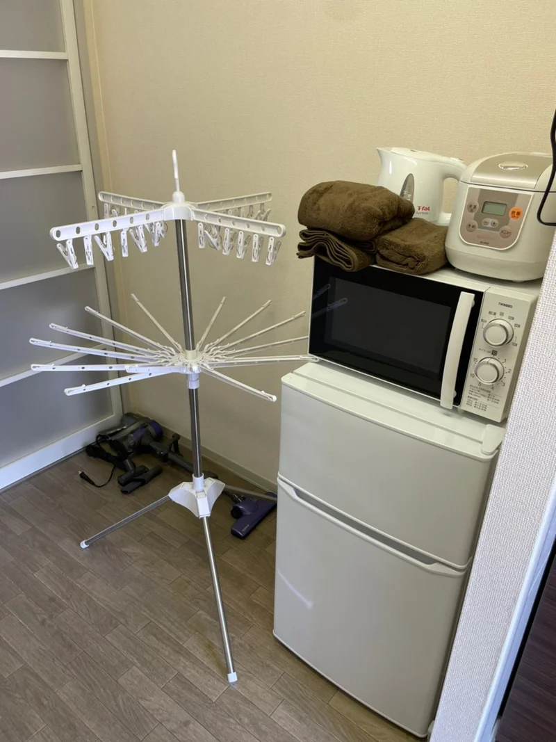 【家電画像】テレビ、洗濯機、冷蔵庫は完備♪岐阜市中心部ウィークリーマンションの標準設備で追加料金0円♪人気の理由がここにあります。