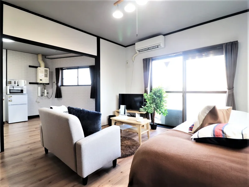 日当たり良好です　リネン類も豊富に取り揃えがございます。