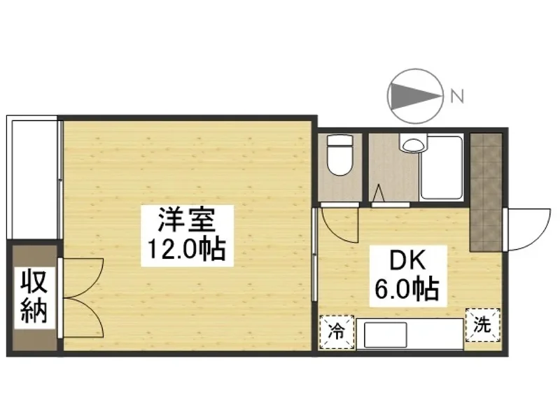 【間取り】富山市ウィークリーマンションの間取です。富山市人気格安マンスリーマンション★【格安】