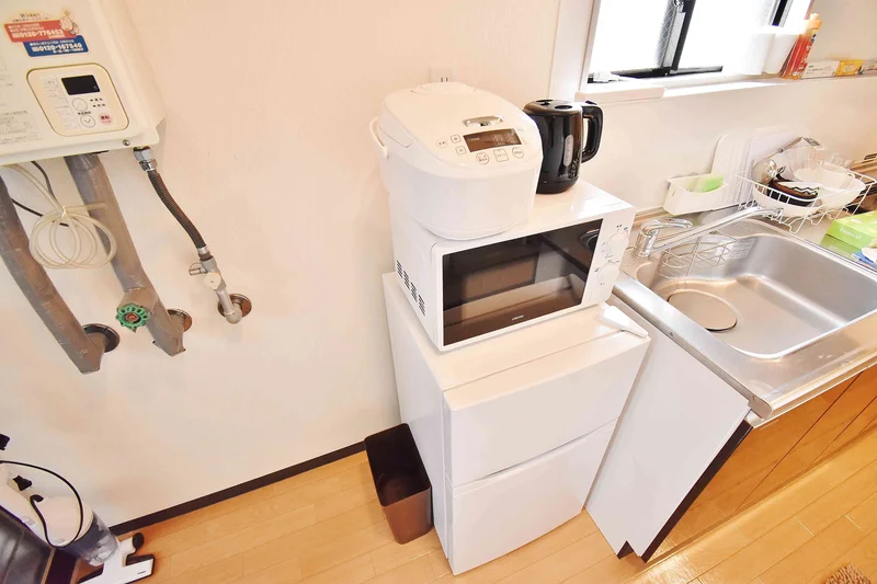 冷蔵庫も完備なので自炊や料理に最適♪長期の出張にお勧め★富山県富山市ウィークリーマンションの人気物件♪【格安】