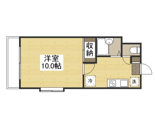 【間取図】お部屋の間取りとなります。富山大学附属病院ウィークリーマンション富山大学附属病院マンスリーマンションなら弊社にお任せ下さい‼