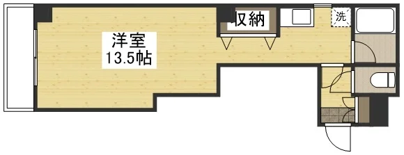 【間取図】お部屋の間取りとなります。三重桑名駅前ウィークリーマンション三重桑名駅前マンスリーマンションなら弊社にお任せ下さい‼