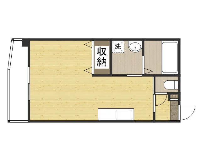 Kマンスリー福井駅南の間取り図です。