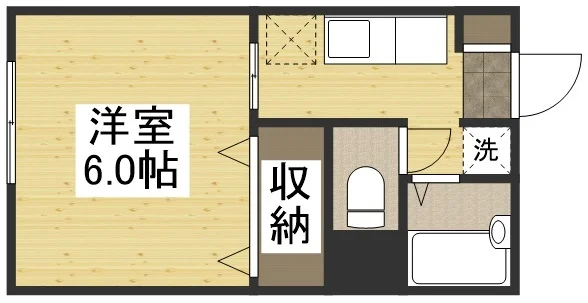 【間取図】大人気の1Kタイプ滋賀県長浜市ウィークリーマンション♪広々使えて滋賀県長浜市人気格安マンスリーマンション★