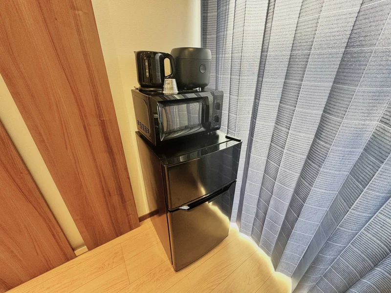 冷蔵庫も完備なので自炊や料理に最適♪長期の出張にお勧め★滋賀近江八幡駅前ウィークリーマンションの人気物件♪【格安】