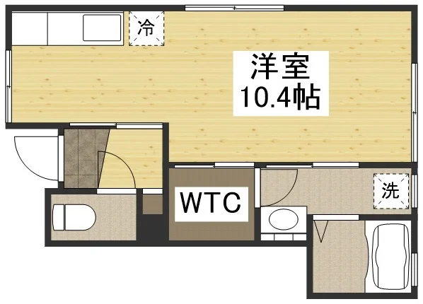 【間取図】大人気の1Rタイプ滋賀近江八幡駅前ウィークリーマンション♪広々使えて滋賀近江八幡駅前人気格安マンスリーマンション★