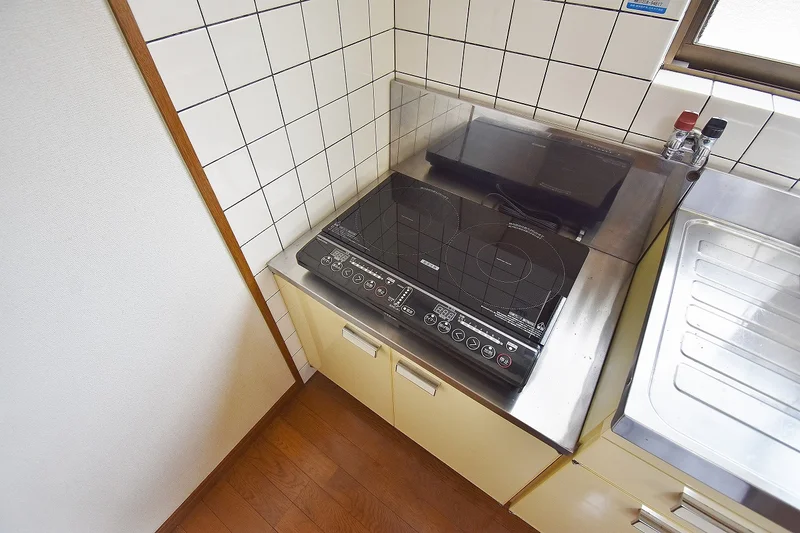 【2口IHコンロ】滋賀県彦根市ウィークリーマンションでは2口IHコンロ完備♪滋賀県彦根市エリアの美味しい新鮮な食材を簡単に調理できます(^^♪