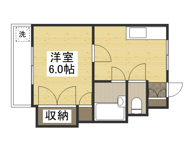 Kマンスリー福井工業大学西の間取。