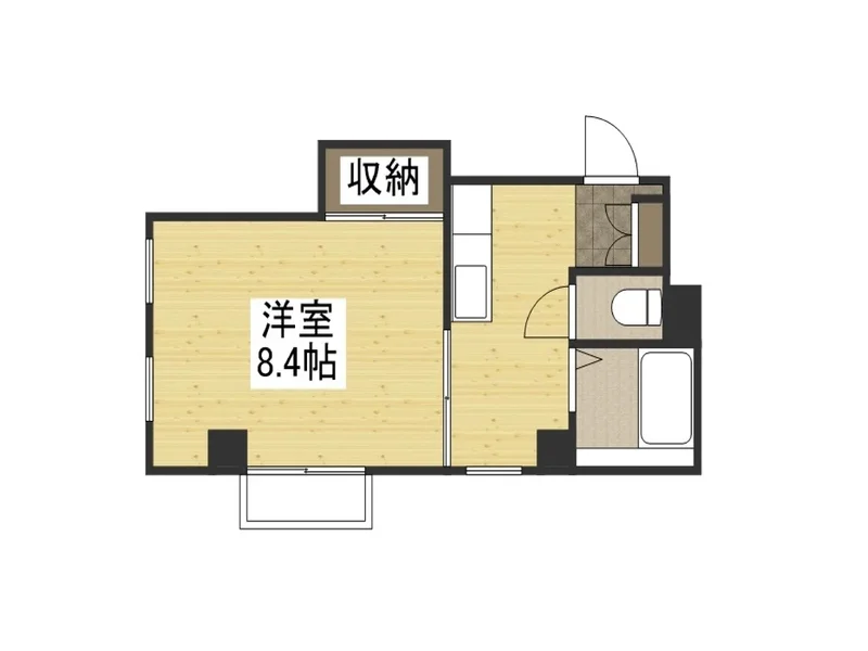 KマンスリーJR鯖江駅前203の間取り図になります
