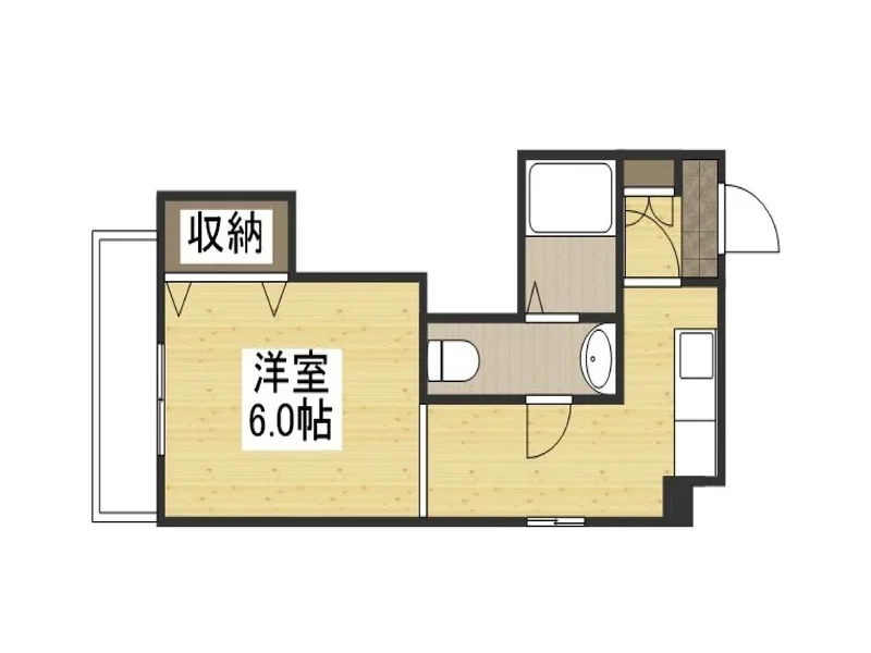Kマンスリー福井市役所南602の間取り図