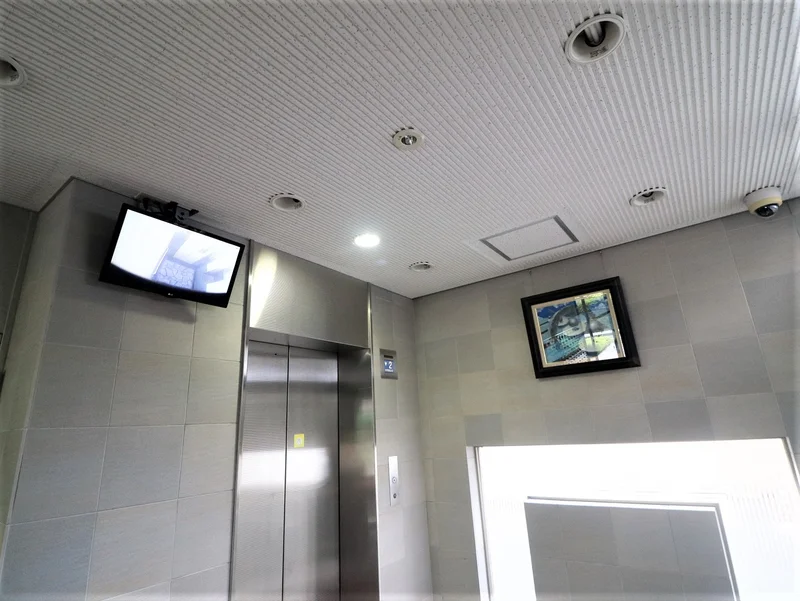 防犯カメラ付き　防犯対策されていて安心してお過ごしいただけます。