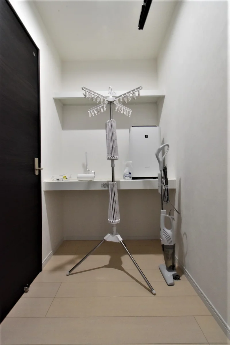 収納　掃除機や室内物干し！