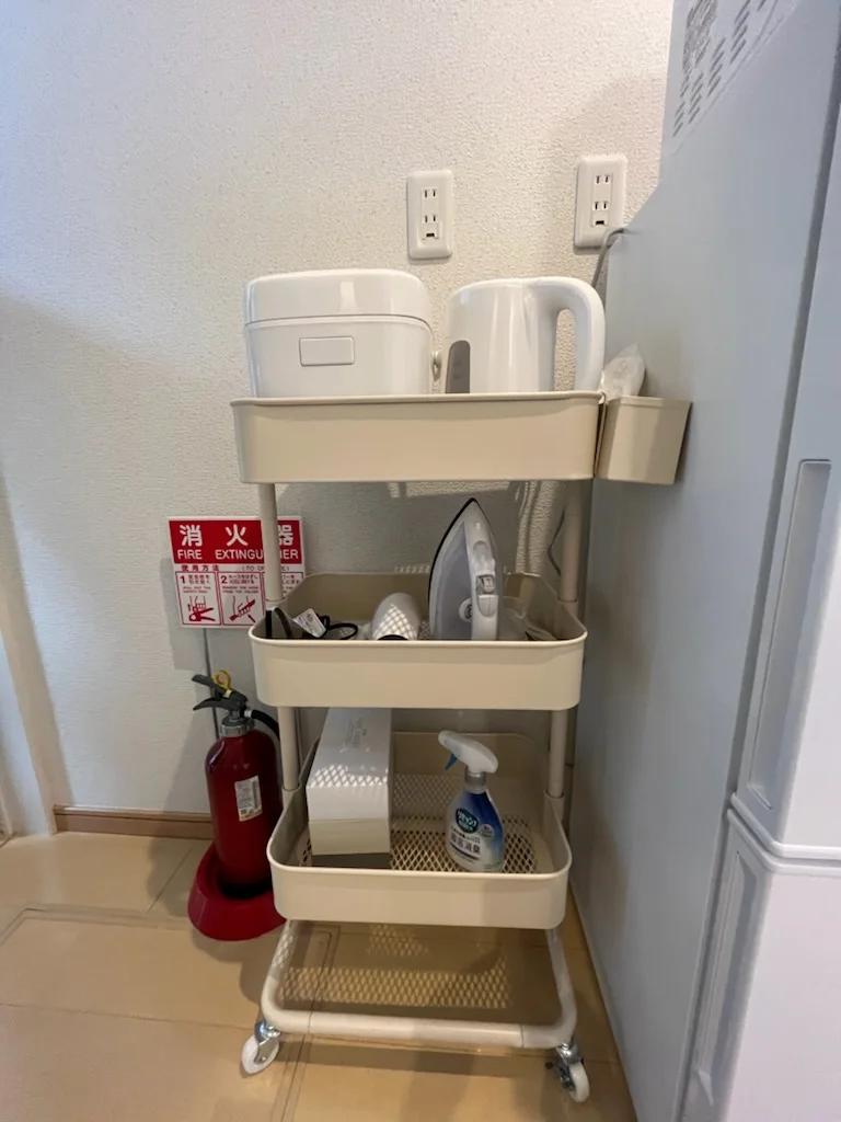 ※炊飯器・鍋フライパン・掃除機・アイロン・空気清浄機・HDD・ブルーレイレコーダーは現在設置しておりません。