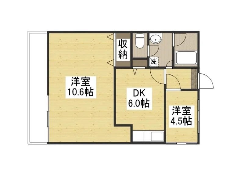 KマンスリーJR福井駅前の間取り図です★