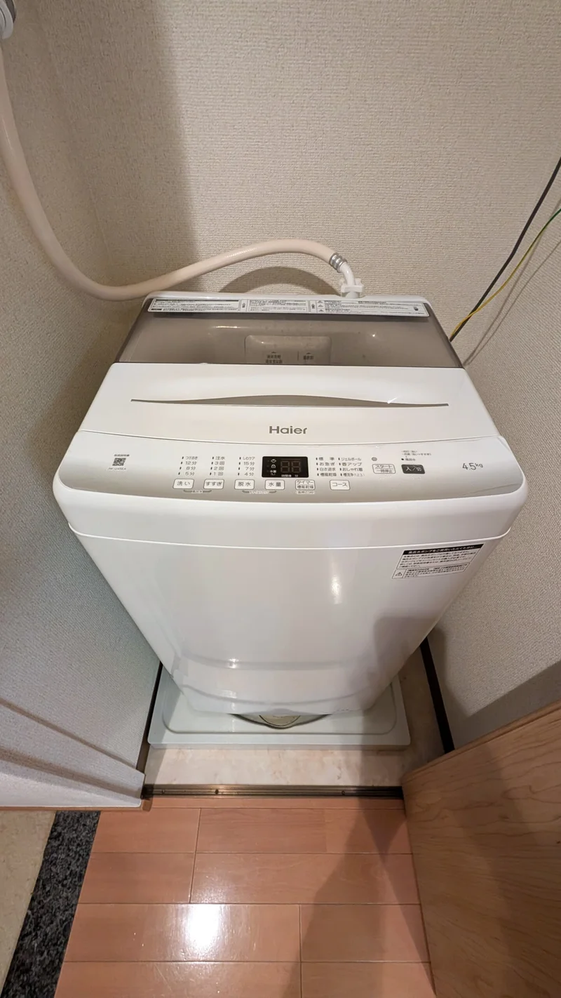 安心の洗濯機付き♪