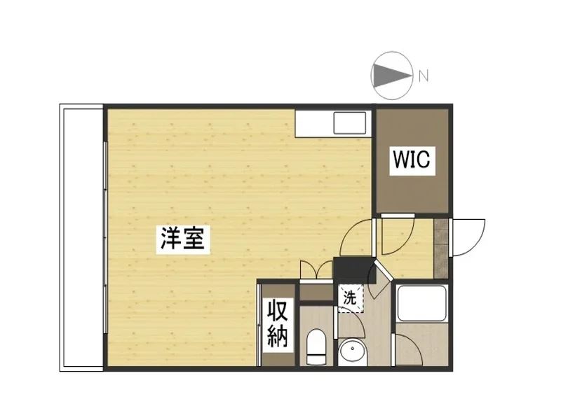 コーポ山口Ⅱ305の間取り図です★広めの洋室ですのでごゆっくりとおくつろぎいただけます！