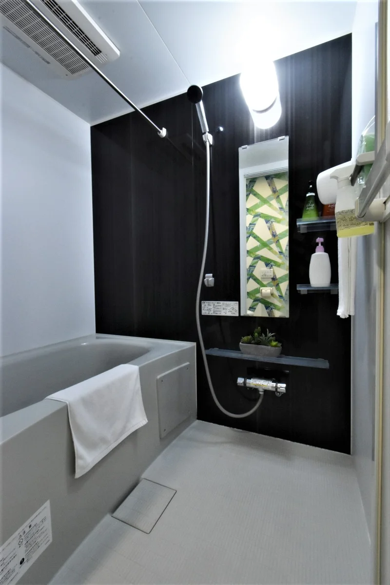 シャンプー・コンディショナー・ボディーソープなどすべて標準品です！洗剤もありで清潔に保てます。