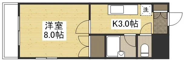 Kマンスリー桑名駅前Ⅲの間取り図です。