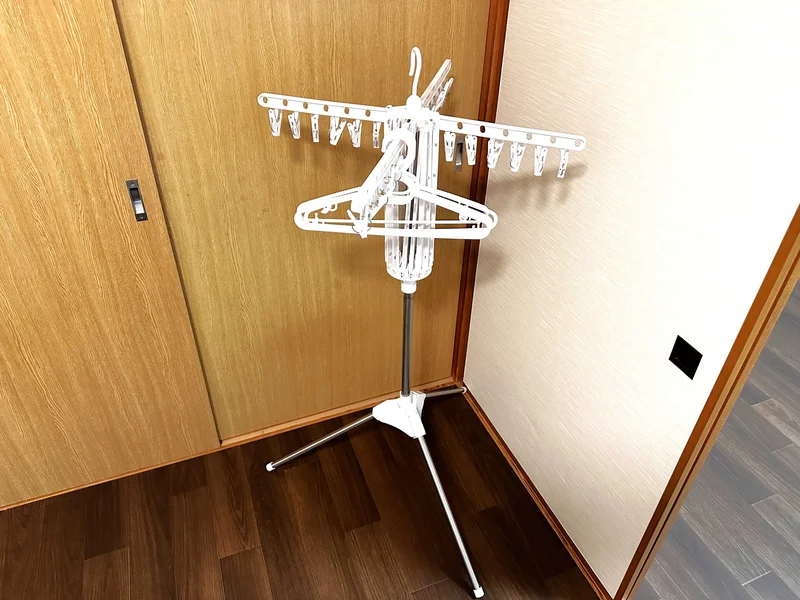 パラソルハンガーもございます♬室内干しで防犯面でも安心★