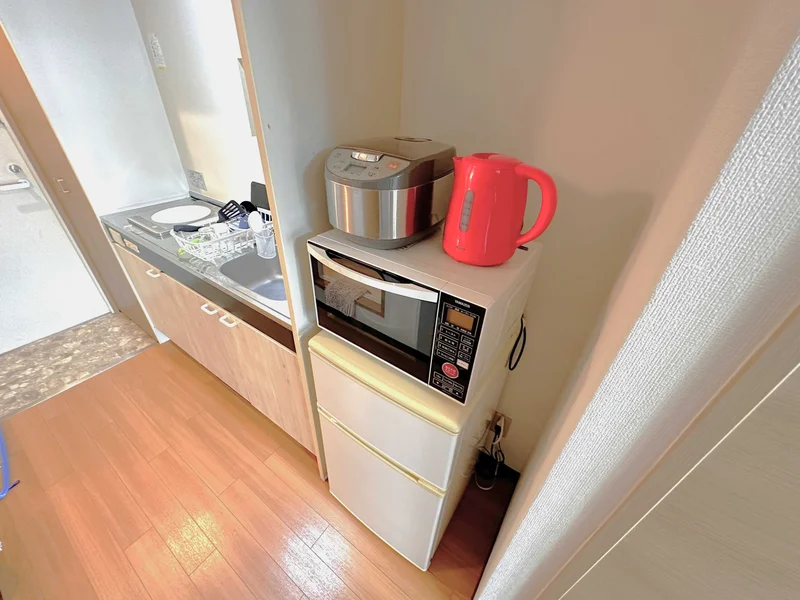 冷蔵庫も完備なので自炊や料理に最適♪長期の出張にお勧め★高松市（瓦町駅前）ウィークリーマンションの人気物件♪【格安】