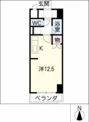【間取図】大人気の1Kタイプあすなろう四日市駅ウィークリーマンション♪広々使えてあすなろう四日市駅人気格安マンスリーマンション★