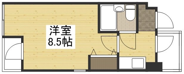 【間取図】大人気の1Kタイプ岐阜駅ウィークリーマンション♪広々使えて岐阜駅人気格安マンスリーマンション★