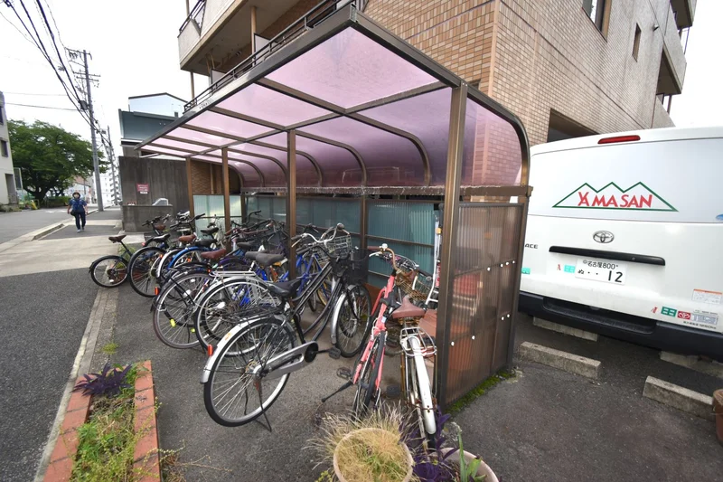 自転車駐輪可能！