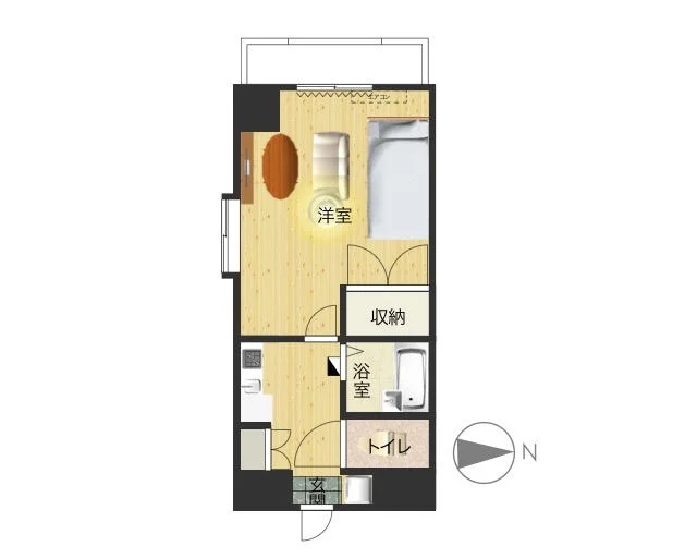 バルコニーあり！　開口部が多く明るいお部屋！　バストイレ別が嬉しい物件です。