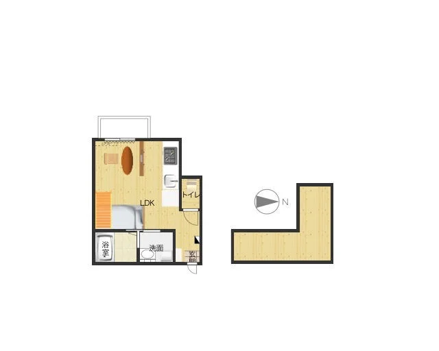 ロフト高さ　1280で広々空間！　バストイレ別　独立洗面台付が嬉しい　女性にもおすすめ！